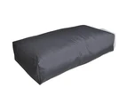 Upholstered Back Cushion 80 x 40 x 20 cm Grey