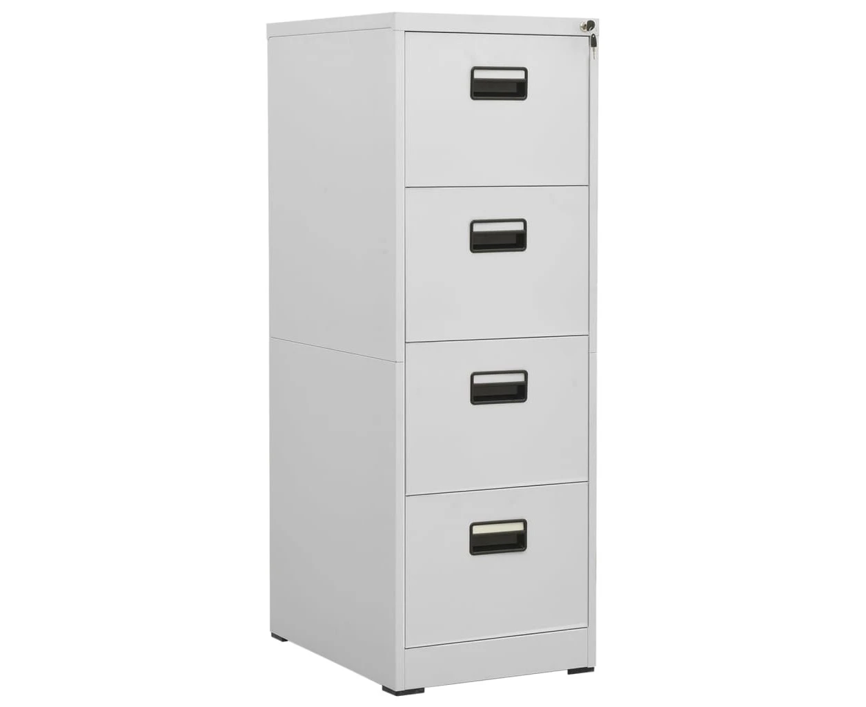 vidaXL Filing Cabinet Light Grey 46x62x133 cm Steel