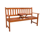 Garden Bench with Pop-up Table 158 cm Solid Acacia Wood