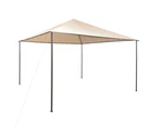 vidaXL Gazebo Pavilion Tent Canopy 4x4 m Steel Beige