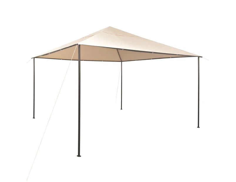 vidaXL Gazebo Pavilion Tent Canopy 4x4 m Steel Beige