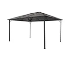 vidaXL Gazebo with Roof Aluminium 4x3x2.6 m Black