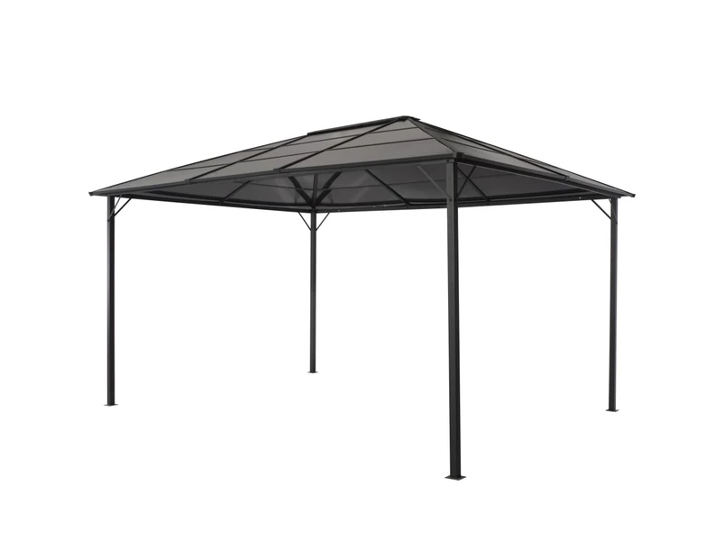 vidaXL Gazebo with Roof Aluminium 4x3x2.6 m Black