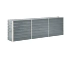 vidaXL Garden Raised Bed Galvanised Steel 240x40x77 cm Grey