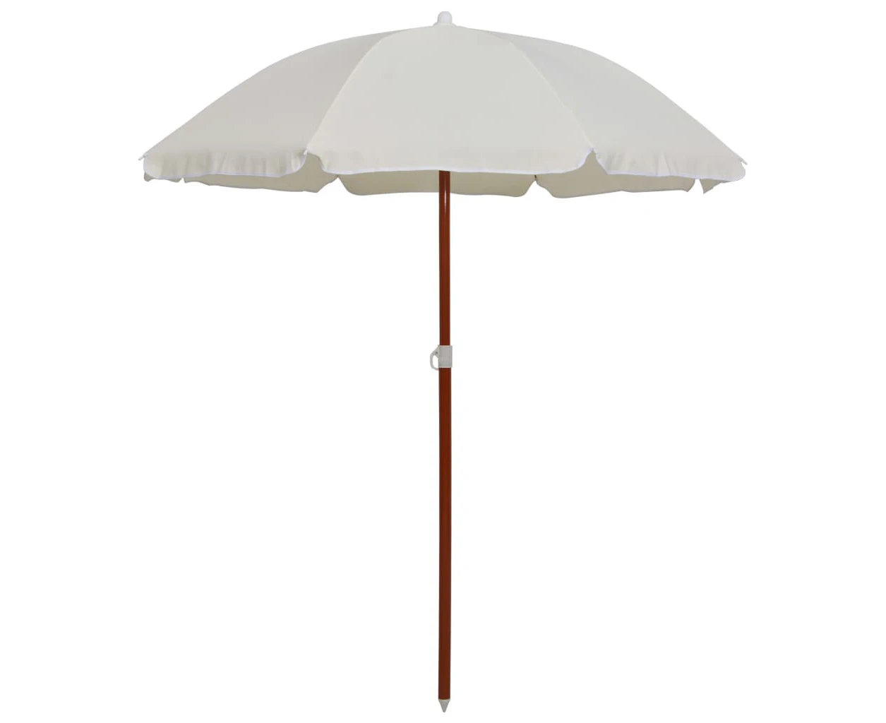 vidaXL Parasol with Steel Pole 180 cm Sand