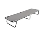 vidaXL Folding Sun Lounger Grey Steel