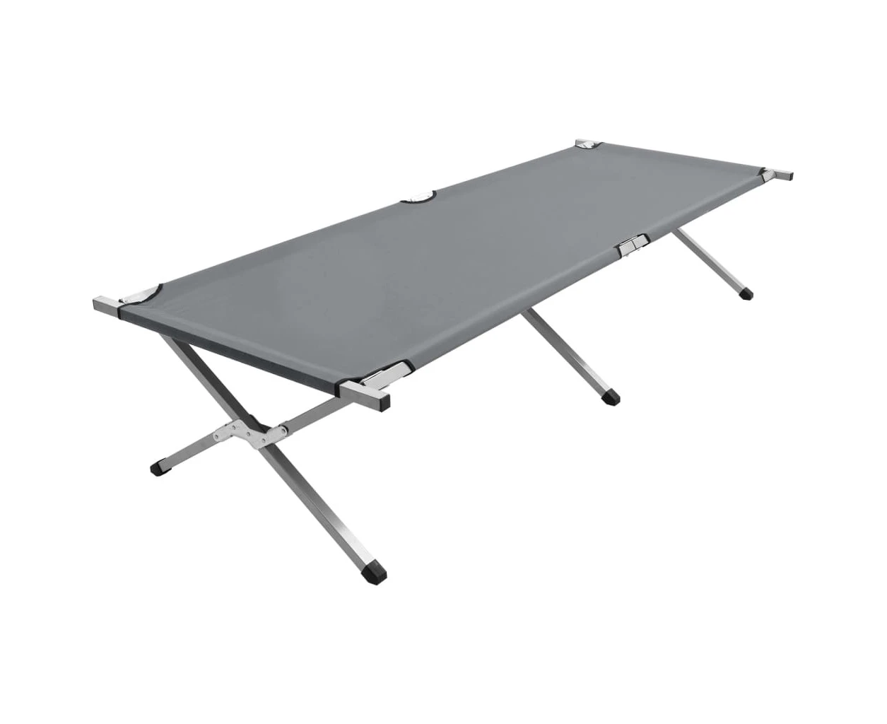 Camping Bed 210x80x48 cm XXL Grey