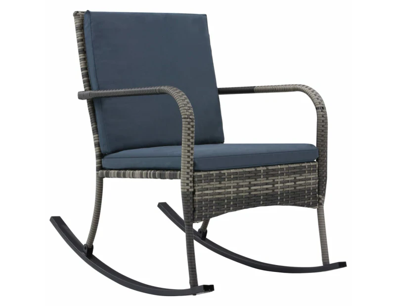 vidaXL Garden Rocking Chair Poly Rattan Anthracite