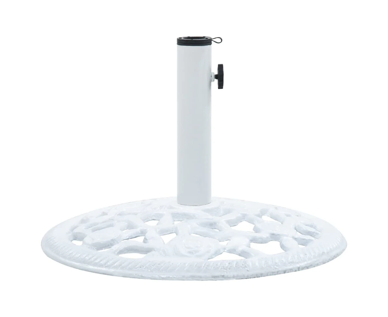 vidaXL Umbrella Base White 12 kg 48 cm Cast Iron