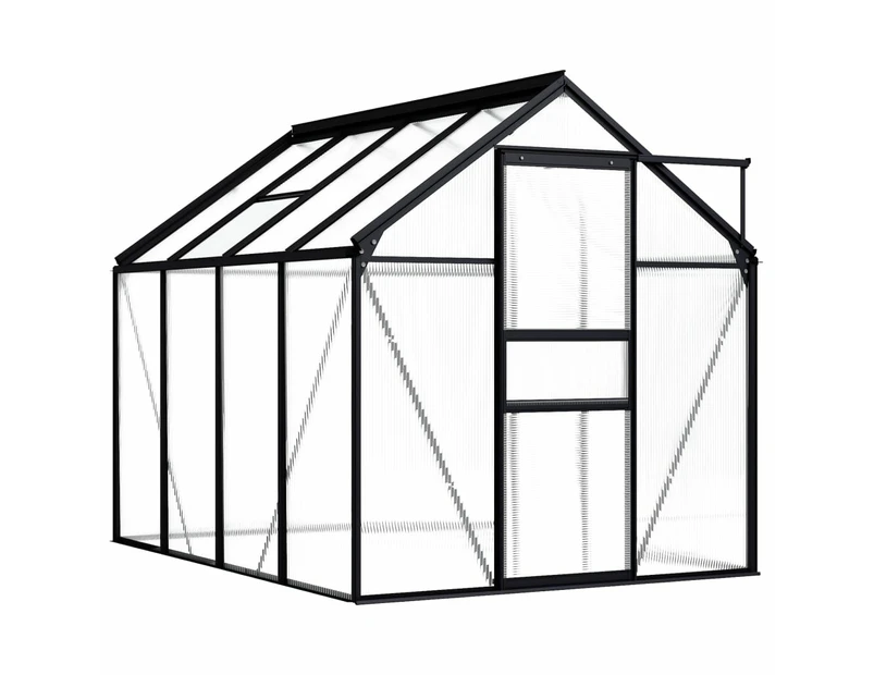 vidaXL Greenhouse Anthracite Aluminium 4.75 m²