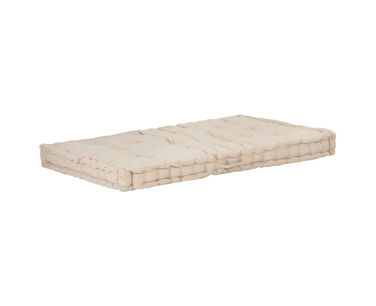 Pallet Floor Cushion Cotton 120x80x10 cm Beige