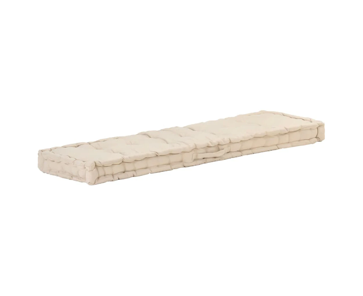 vidaXL Pallet Floor Cushion Cotton 120x40x7 cm Beige