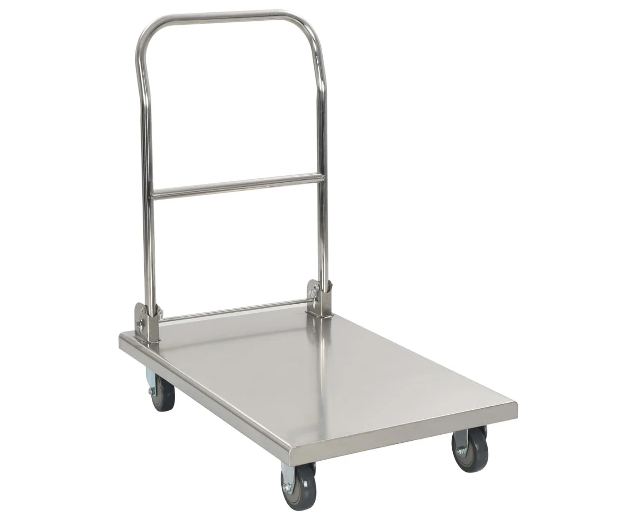 vidaXL Platform Wagon Silver 82x53x86 cm Stainless Steel