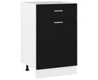 vidaXL Drawer Bottom Cabinet Black 50x46x81.5 cm Engineered Wood