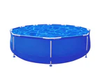 Round Swimming Pool with Steel Frame Blue 360 x 76 cm