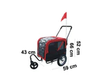 Dog Bike Trailer with Jogger Red