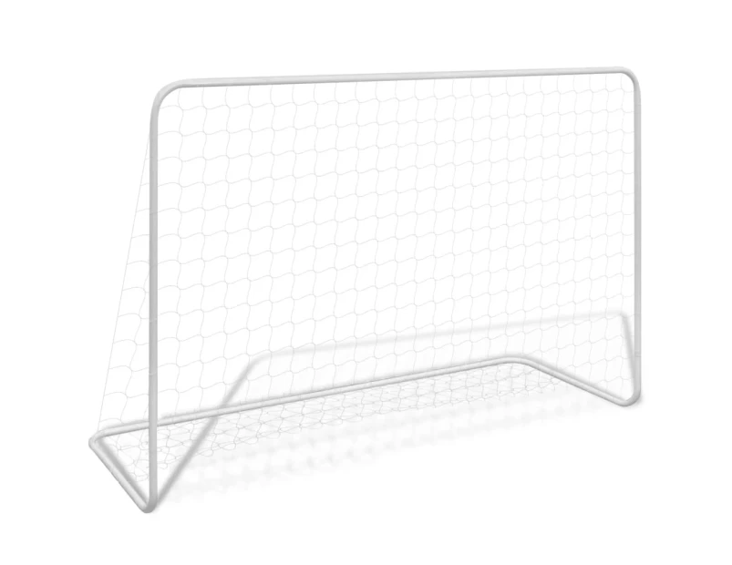 vidaXL Football Goal with Net 182x61x122 cm Steel White