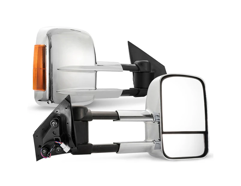 SAN HIMA Pair Towing Mirrors for Mazda BT-50 2012 to Mid-Year 2020 W/ Indicators