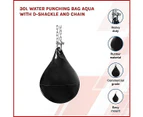 Punching Bags 30L Water Punching Bag Aqua With D Shackle And Chain