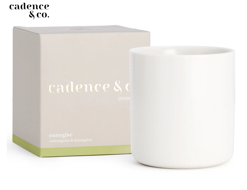 Cadence & Co. Energise: 300g Lemongrass & Eucalyptus Overture Scented Candle