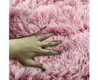 Throw Blanket Fluffy Tie Dye Shaggy Ultra Plush Long Pile Reversible Pink - Pink