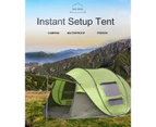 Waterproof Instant Beach Camping Tent 6 Person Pop up Tents Family Hiking Dome - green