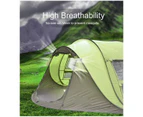 Waterproof Instant Beach Camping Tent 6 Person Pop up Tents Family Hiking Dome - green