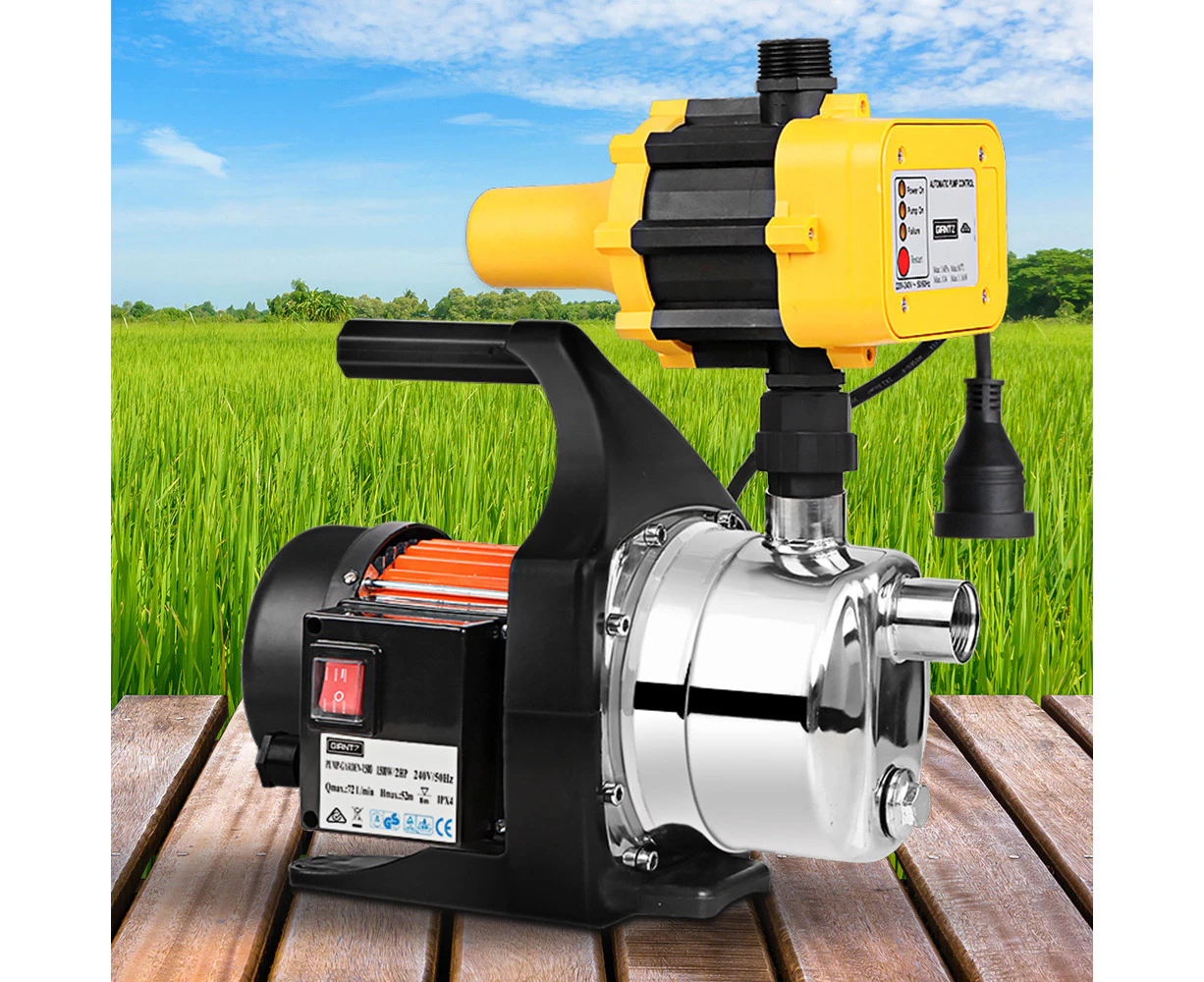 Giantz Garden Water Jet Pump High Pressure 800W Tank Rain Farm Irrigation Yellow