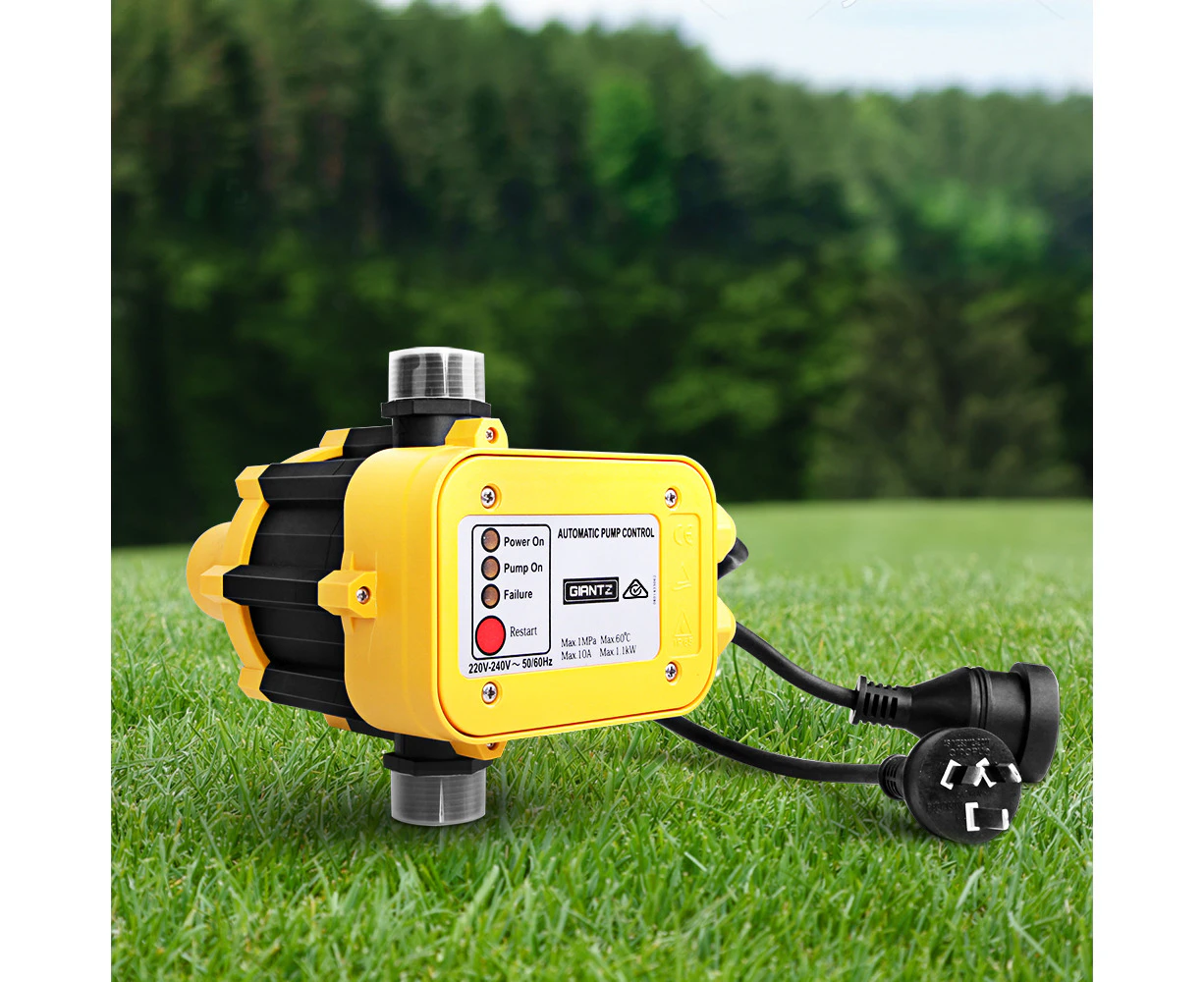 Giantz Water Pressure Pump Controller Auto Switch Control Electric Electronic Yellow