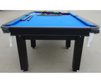 8FT Pool Table Billiard Snooker Table 25mm Table Top With Net Pockets and Full Accessories