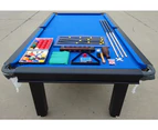 8FT Pool Table Billiard Snooker Table 25mm Table Top With Net Pockets and Full Accessories