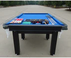 8FT Pool Table Billiard Snooker Table 25mm Table Top With Net Pockets and Full Accessories