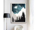 Forest Wall Art Black Frame Canvas