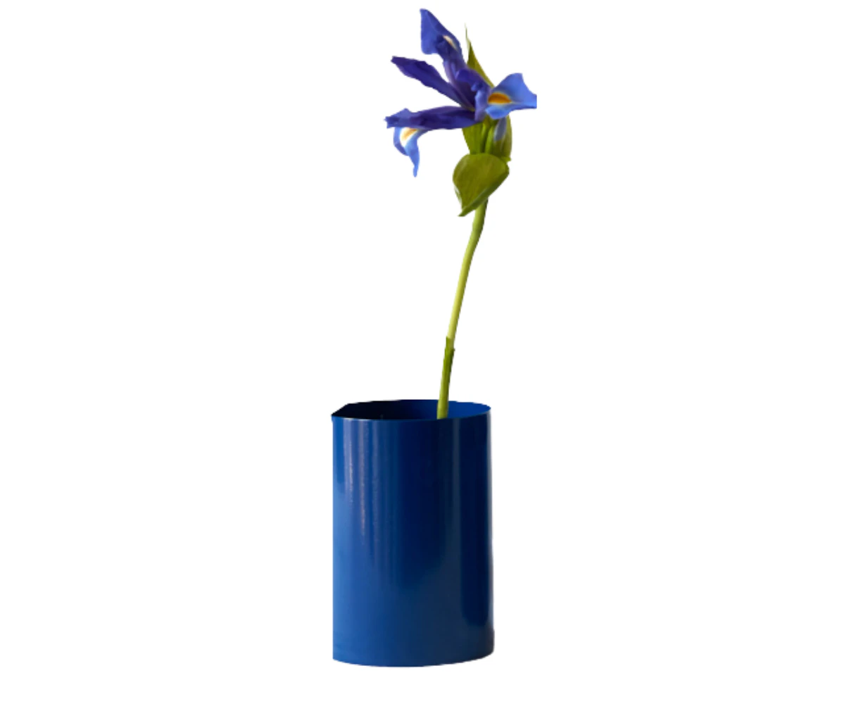 Urban Eden 11x16cm Blue Small Cylinder Vase