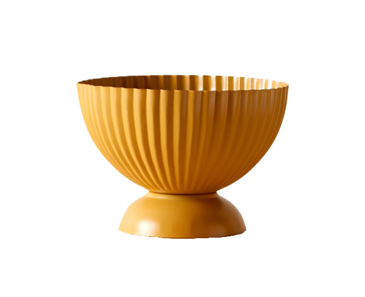 Urban Eden 25cm Yellow Large Decorative Zephyr Bowl