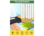 TOQUE Vacuum Food Sealer Storage Bags Seal Saver Heat Commercial 6 Rolls 28cm