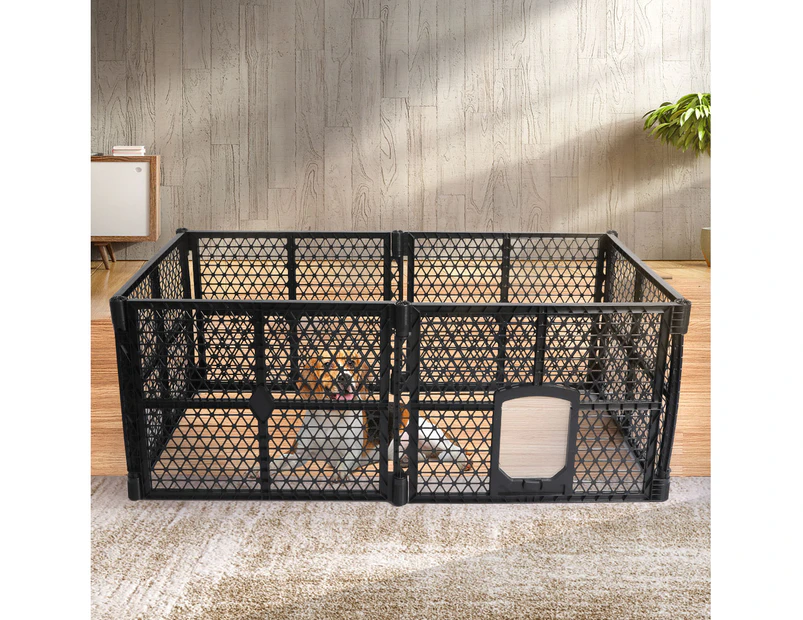 Pawz Pet Playpen Folding Dog Plastic Puppy Exercise Enclosure Fence 6 Panels