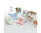 5 Pairs New Warm Baby Terry Socks, Baby Socks, Cartoon Baby Socks, Cotton Newborn Children's Socks - Grey