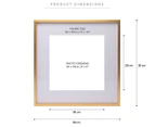 Cooper & Co. 12x12" Premium Metallicus Metal Photo Frame - Gold