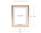 Set of 2 Cooper & Co. 6x8" Premium Metallicus Metal Photo Frames - Gold