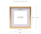 Set of 2 Cooper & Co. 6x6" Premium Metallicus Metal Photo Frames - Gold