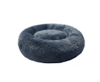 Pawz Pet Bed Cat Dog Donut Nest Calming Kennel Cave Deep Sleeping Dark Grey L