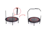 40" Mini Trampoline Handrail Exercise Workout Cardio Rebounder Indoor Super Load