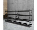 Giantz 4Mx2M Garage Shelving Warehouse Rack Pallet Racking Storage Shelve Black