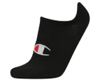 Champion Unisex Sport C Logo No Show Socks 3-Pack - Black