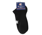 Champion Unisex Sport C Logo Low Cut Socks 3-Pack - Black