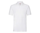 Fruit Of The Loom Premium Mens Short Sleeve Polo Shirt (White) - BC1381