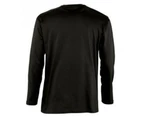 SOLS Mens Monarch Long Sleeve T-Shirt (Deep Black) - PC313