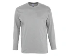 SOLS Mens Monarch Long Sleeve T-Shirt (Grey Marl) - PC313