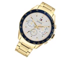 Tommy Hilfiger Gold Steel Silver White Dial Men's Multi-function Watch - 1791969